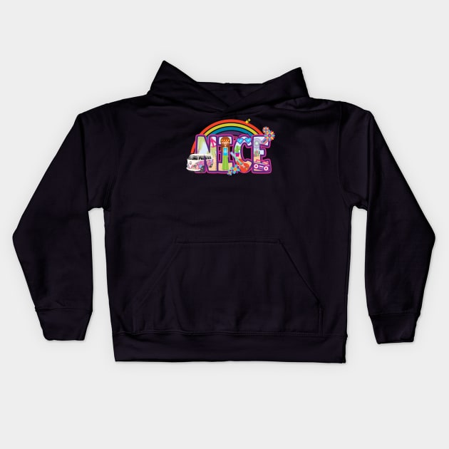 'Nice Graphic 70s Design' Awesome 70s Vintage Kids Hoodie by ourwackyhome